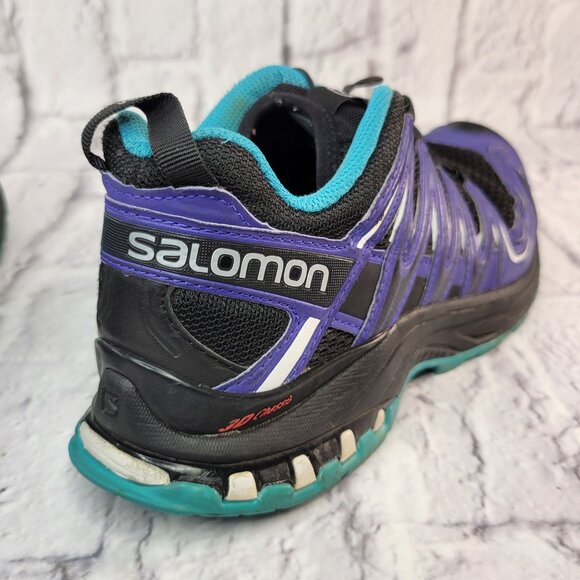 Salomon XA Pro 3D Mountain Trail Running Shoes Womens Sz 7 Purple Durable Comfor - Picture 8 of 14